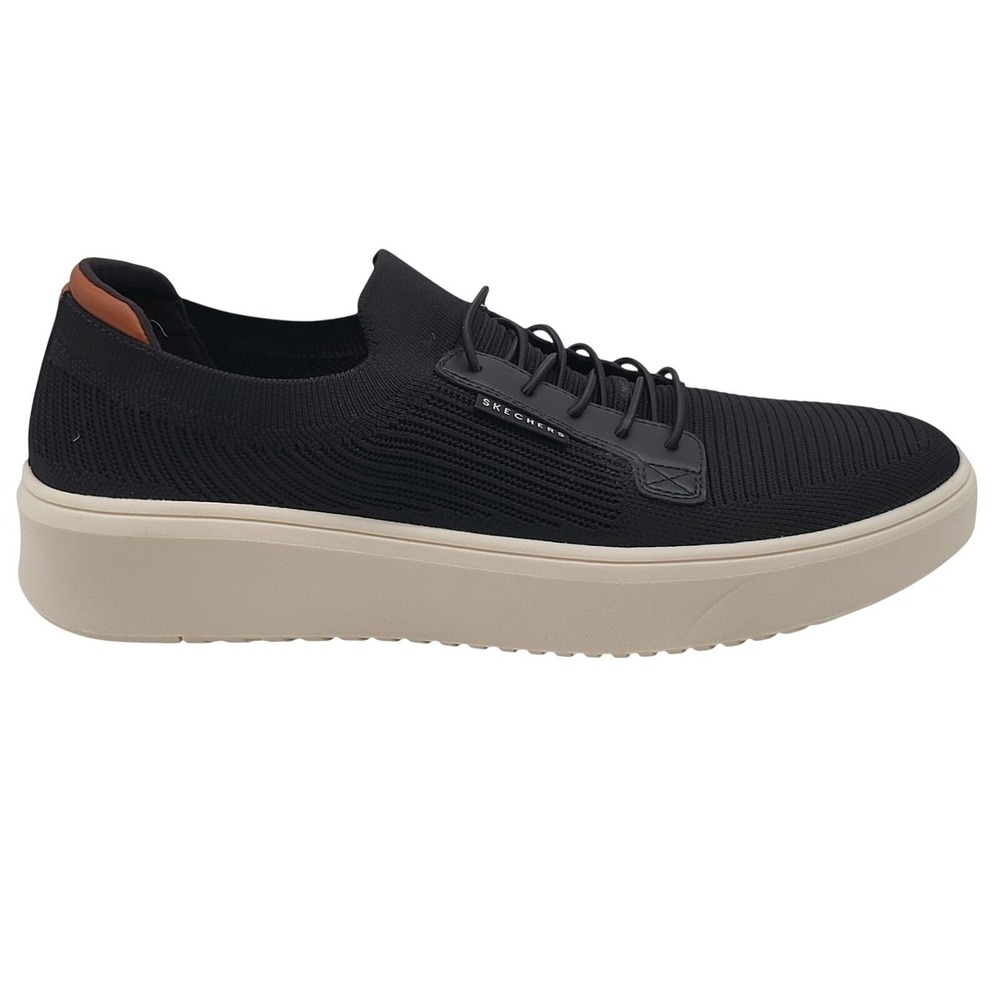Skechers Court Break Schooner Mens Size 11.5 Black Casual‎ Sneaker Shoes 183173